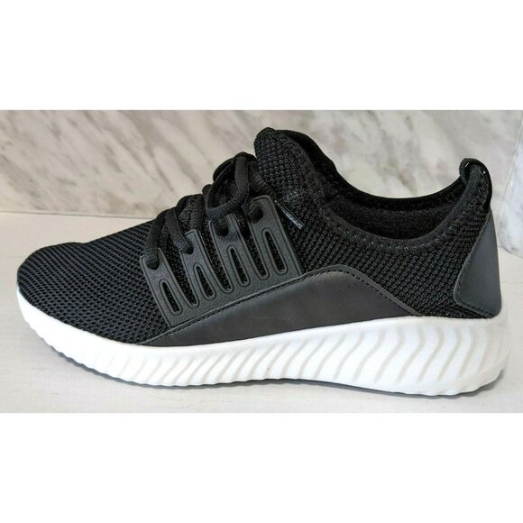 New Shoedazzle Velinda Women Sneakers Black Textile Faux Leather Upper Size 10 - Picture 1 of 6